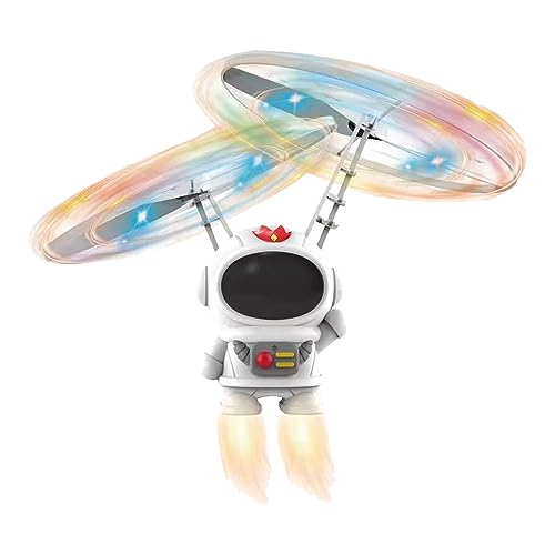 Keenso Fliegendes Raumfahrerspielzeug, RC-Roboter-Drohnenspielzeug mit LED-Beleuchtung für Geschenke (Weiß) von Keenso