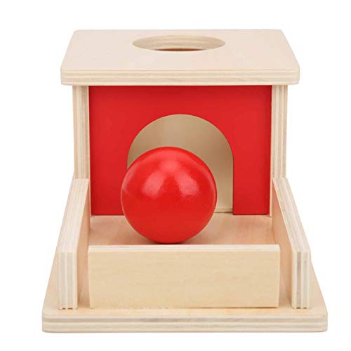 Keenso Frühpädagogische Montessori-Ball-Drop-Box, Hölzernes Baby-Montessori-Spielzeug für Babys von 6 Bis 12 Monaten(Permanente Zielbox) von Keenso