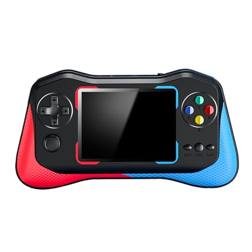 Keenso Handheld-Spielekonsole mit Vorinstallierten 500 Spielen, Retro-Game-Player Als Geschenk (Rot mit Blau) von Keenso