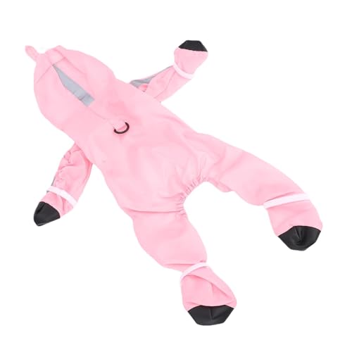 Keenso Hund Regenmantel Welpe Regenjacke Kleiner Hund Regenbekleidung Leichtes Polyester Einteiliges Design mit Eingebauter Leinenloch Verstellbarer Motorhaube Reflektierende Trimm für Kleine Rassen von Keenso