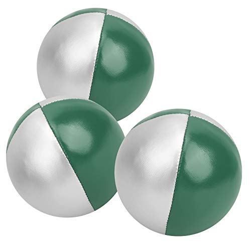 Keenso Jonglier Ball, 3PCS Varieté Show Jonglier Toss Ball Indoor Freizeitspaß Puzzle Bildungsspielzeug (grün/Silber) von Keenso