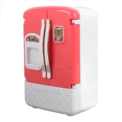 Keenso Kids Kitchen Kühlschrank, Interaktives Spielzeug, Kompaktes Tragbares Design, Leichter Sound für Kleinkinder 3,4,5,6, Simulationskühlschrank mit ABS -Material, Mini -Appliance Ästhetik von Keenso