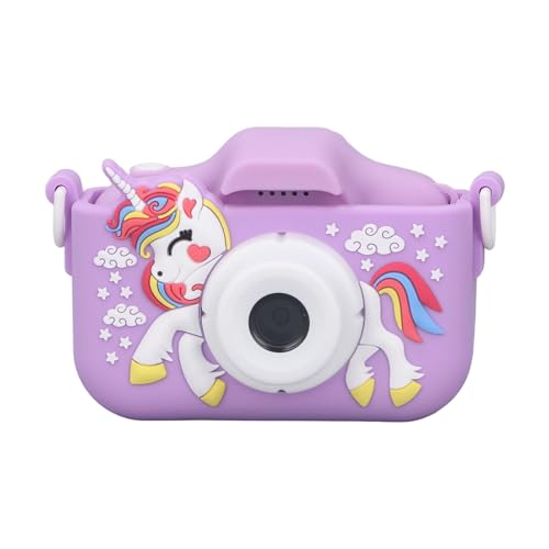 Keenso Kinderkamera-Spielzeug, Niedliche Digitale Videokamera in Cartoon-Form für Jungen und Mädchen von 3 Bis 8 Jahren mit 32-GB-Karte, Blau, Lustig und Interaktiv (Purple) von Keenso