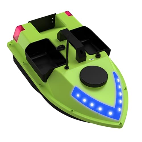 Keenso Köderboot Zum Angeln, GPS, 500 M Reichweite, 99 Standortpunkte, Ferngesteuertes Köderboot Zum Angeln mit 7-farbigem LED-Licht (5200 mAh) von Keenso