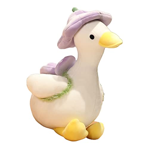 Keenso Little Duck Plüsch Puppe Weich Gefüllte Tierspielzeug Gute Resilienz für Weihnachtsspielzeug Kindergarten Abschluss, 35 cm Niedliche Stoffpuppe (Purple) von Keenso