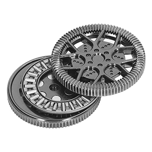 Metall Fidget Toys Fidget Slider Haptische Münze, Angst Stress Relief Push Slider Spielzeug für Büro (Silber schwarz) von Keenso