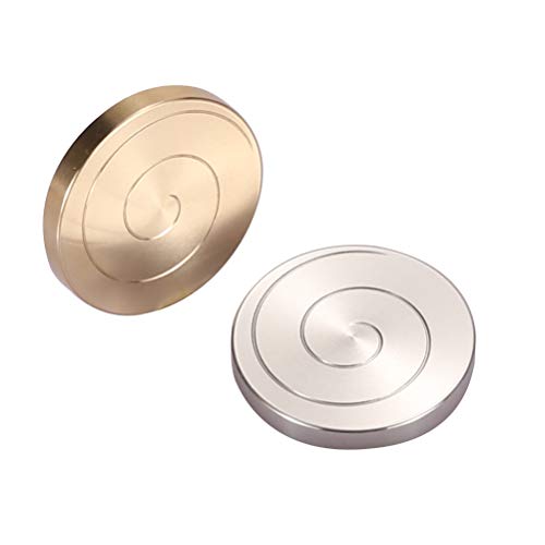 Keenso Metallspiralmünzdrehendes Schreibtischspielzeug, Präzisionsgefertigt, für Dekompression, Hypnose und Meditation, Hergestellt aus Messing, Edelstahl und Titanlegierung (Splitter) von Keenso