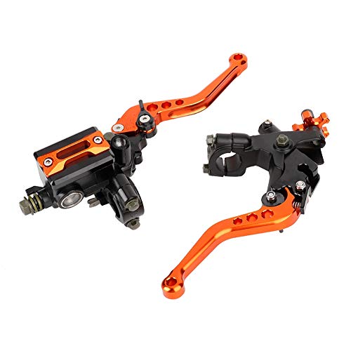 Keenso 2 Stück Brems- und Kupplungshebel, Universal, Kupplungsbehälter, Hauptzylinder, 22 mm, Bremsgriff (Rot 2) von Keenso