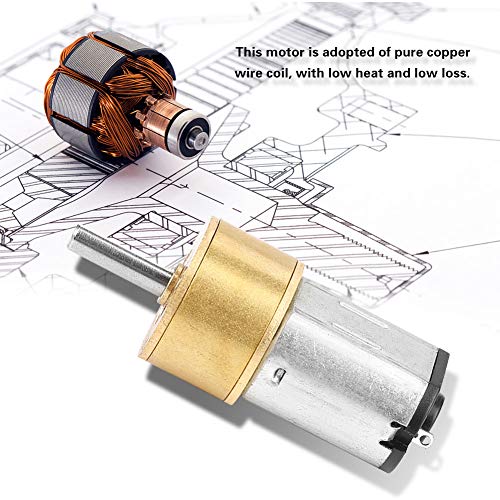 Keenso N20 N20 DC6V Motor 14 Mm Verschleiß Resistent mit Metall: Niedriger Geschwindigkeit, Niedriger Verlust, Roboter (6 V 60 U/min) von Keenso