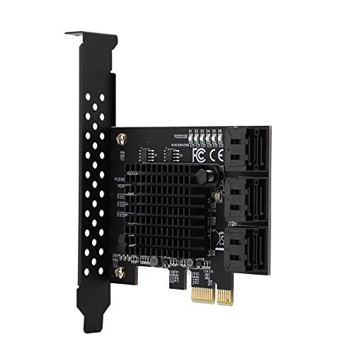 Keenso PCI Express Adapter Card 3.0 Expansionskarte, die mit SATA6G HDD Kompatibel Ist, Unterstützt den AHCI-Modus für /, 6-Port-Riser für Systemdiskonten Keenso PCI Express Adapter Card 3.0 Expansionskarte, die mit SATA6G HDD Kompatibel Ist, Unterstützt den AHCI-Modus für /, 6-Port-Riser für Systemdiskonten von Keenso