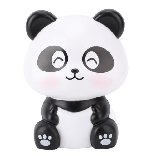Keenso Panda Car Ornament, Solarbetriebene Panda -Ornament Automatisch Nicken Süße Autodekoration Panda Figur für Auto Dashboard -Büro Schreibtisch (Typ B) von Keenso
