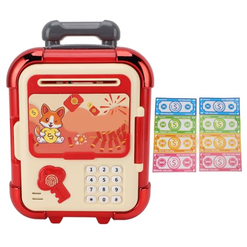 Keenso Piggy Bank, Elektronische Passwortcode Geldbank für und Mädchen (Rot) von Keenso