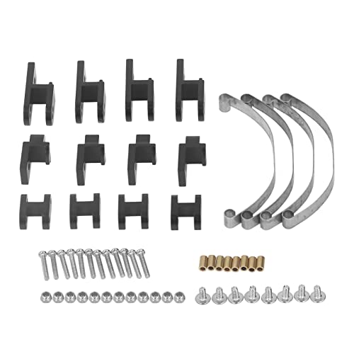 Keenso RC-Blattfederaufhängung, Blattfederaufhängung aus Aluminiumlegierung, Stahlstangen-Kit für WPL B4 24 1/16 RC-Auto (Black) von Keenso