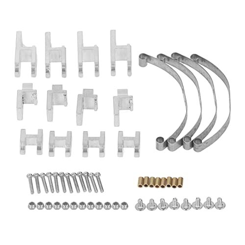 Keenso RC-Blattfederaufhängung, Blattfederaufhängung aus Aluminiumlegierung, Stahlstangen-Kit für WPL B4 24 1/16 RC-Auto (Silver) von Keenso
