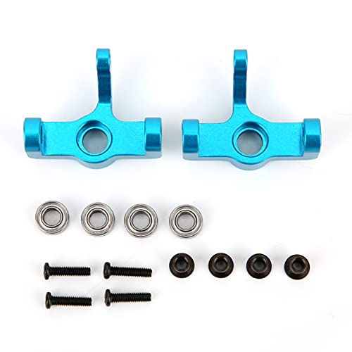 Keenso RC Car Nabenträger, Aluminiumlegierung Lenknabenträger Achsschenkel Links/Rechts Upgrade-Teile Passend für Wltoys 1/14 144001 RC Car(1251B-Blau) von Keenso