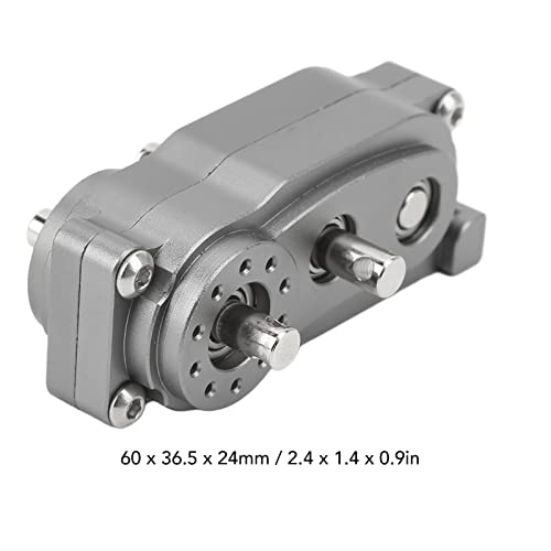 Keenso RC-Getriebe-Verteilergetriebe, 313 Mm Radstand, 2-Gang-CNC-gefräste RC-Teile aus Eloxierter Aluminiumlegierung für Scx10 1/10 RC-Auto (Ti-Farbe) von Keenso
