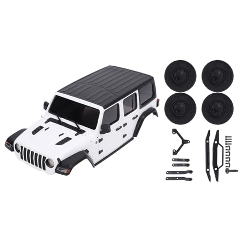 Keenso RC -Körperschale, 1/24 RC -Auto Hartkörperschale Abdeckung für Axiale SCX24 (White) von Keenso