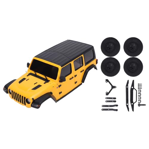 Keenso RC -Körperschale, 1/24 RC -Auto Hartkörperschale Abdeckung für Axiale SCX24 (Yellow) von Keenso