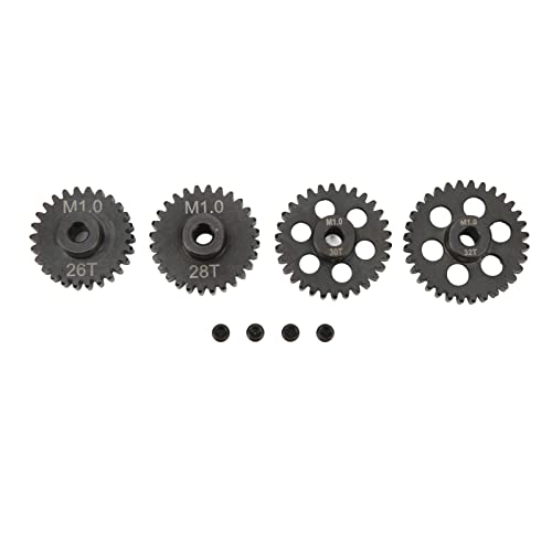 Keenso 5mm Metall RC Motor Ritzel Set, RC Motor Getriebe für 1:8 RC Cars 26T 28T 30T 32T 25DP M1 von Keenso