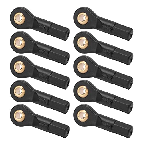 Keenso RC -Spurstange End, 10pcs Plastik Black 2,5 Mm Blünde 23mm Höhenkugel Kopfhalter Stange Stange Ende für 1/10 RC -Auto von Keenso
