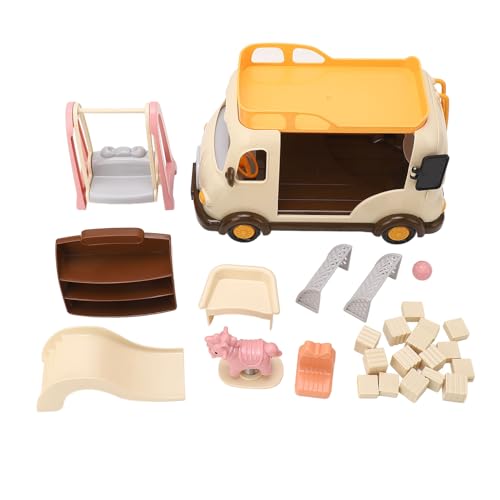 Keenso Spielen Hausbusspielzeug, High-Simulations-Bus-Modellspielzeug für, Inspirieren Fantasie, Fördert die Interaktion, Ideale, Bestehende Materials, Verbesserung von Hand-Augen von Keenso