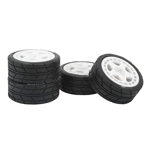 Keenso Starke RC -Radreifen, Langlebige Gummiräder für 1/10 RC -Auto Upgrade Teile, Ausgezeichneter Griff und Handling, Stabiles Fahrerlebnis, Einfache Installation und Starke Unterstützung, mit von Keenso