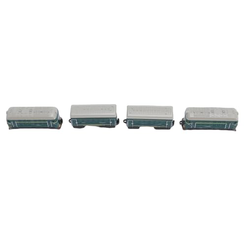 Keenso Vintage-Eisenbahnmodellset, 1:60 Skala 4-teiliger Legierungs-Back-Bahnspielzeug für ab 3 Jahren, Authentische Replik, Reibungsbewegung, Premium-Legierungsbau, Bildung, Bildung (Green) von Keenso