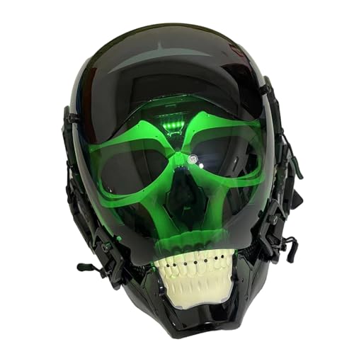 Keenso Voice Fernbedienungskontrolle Cosplay -Schädel Luminöser Helm, Anhaltendes Material für Schwarze Tech -Kostüme und Drehrequisiten Keenso Voice Fernbedienungskontrolle Cosplay -Schädel Luminöser Helm, Anhaltendes Material für Schwarze Tech -Kostüme und Drehrequisiten von Keenso