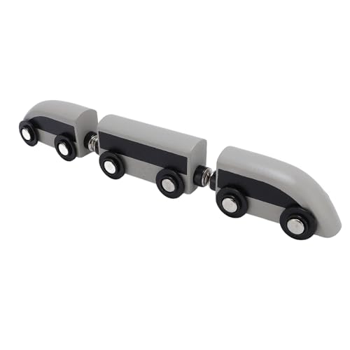 Keenso Zug -Set -Spielzeug, Holzspielzeug Spielzeug 3 Sektion Kombination Nordischer Style -Zug -Szene für von Keenso