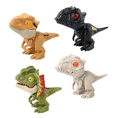 Neuartiges Hand-Dinosaurier-Spielzeug, 4 Stück, Neuartiges Hand-Dinosaurier-Spielzeug, Bewegliches Gelenk, Exquisite Texturform, Finger Beißendes Dinosaurier-Spielzeug für Kinder von Keenso