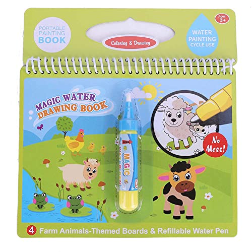 Wasser Malbücher für Kleinkinder, Kinder Malen Lernspielzeug Wasser Doodle Buch Spielzeug für 3-5(Bauernhof) von Keenso