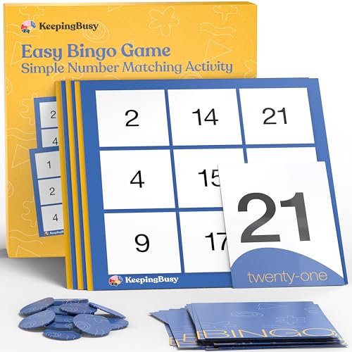 Keeping Busy Bingo Demenz Aktivitäten für Senioren | Spiele für Senioren mit Demenzprodukten für ältere Menschen | Alzheimer Produkte für ältere Alzheimer Aktivitäten Bingo Spiele Karten, Chips & 6 von Keeping Busy
