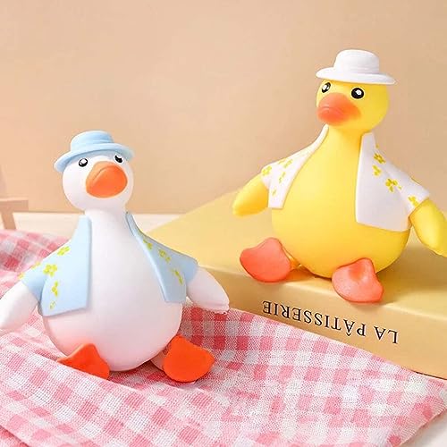 2 Stück Spielzeug zum Stressabbau,verkleidete Ente,Stress Relief Toys Dress Up Duck,Stressball,Anti Stress Spielzeug Bälle,Soft Squeeze Stressabbau Squishies Stress Spielzeug für Kinder Erwachsene(S) von Keeplus