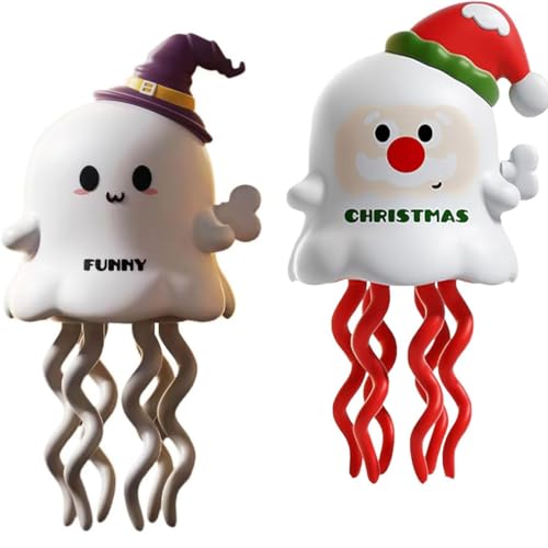2Stk Magical Mini Dancing Ghost for Christmas, Creative Twisting Clockwork Slide for Halloween, Magischer Kleiner Tanzender Geist, Kreatives Spielzeug mit Aufziehmechanismus und Drehfunktion (C) von Keeplus