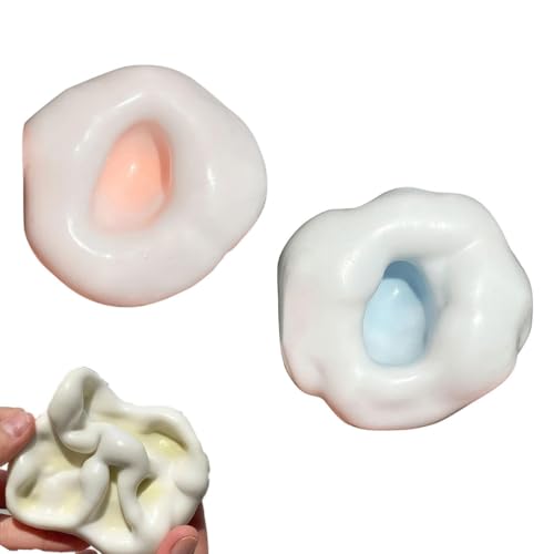 2Stk Stress Relief Sand Glutinous Balls, Stress Relief Sand Glutinous Kugeln, Knautschball Squishy Stressball, Anti Stress Bälle Geschenke, Stressball Kinder, Knautschball, Anti Stress Spielzeug von Keeplus