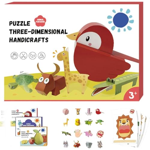 3D-Handgemachtes Origami-Buch, 3D Handmade Origami Book,Spaß DIY Origami Papier Handwerk Kit, Schöne 3D Papierskulptur, einfache handgefertigte Handwerk 3D Papiermodelle, Origami Kit für Handwerk (A) von Keeplus
