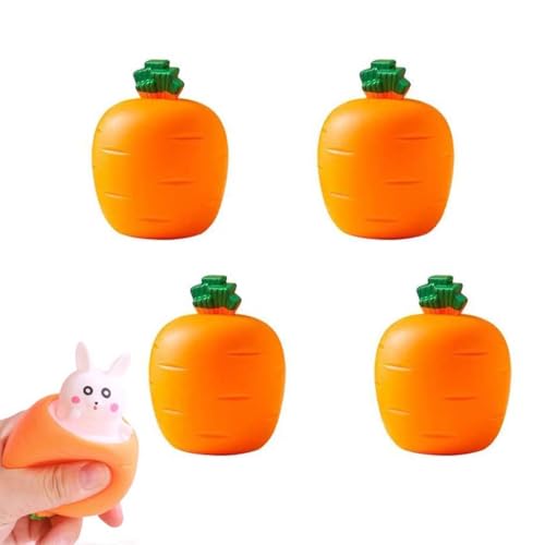 4 STK Bunny Toy, Carrot Bunny, Anti Stress Bälle Kaninchen, Stressball in Ostereier, Antistress Spielzeug Bälle, Kreatives Kaninchen Stress Spielzeug,Ostern Karotte Hase Squeeze Fidget für Kinder (L) 4 STK Bunny Toy, Carrot Bunny, Anti Stress Bälle Kaninchen, Stressball in Ostereier, Antistress Spielzeug Bälle, Kreatives Kaninchen Stress Spielzeug,Ostern Karotte Hase Squeeze Fidget für Kinder (L) von Keeplus