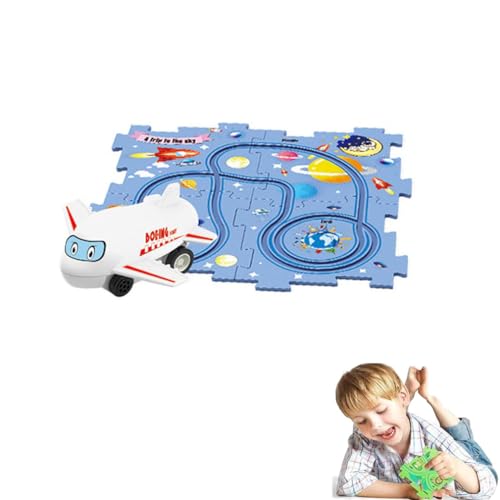 Children's Educational Puzzle Track Car Play Set, Puzzle Spielzeugauto, Auto Spielzeug Autorennbahn Spielzeugauto DIY-Puzzlebahn für Kinderspielzeug DIY-Route Cars Spielzeug für Kinder (C) von Keeplus