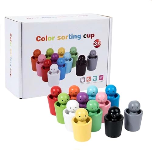 Color Sorting Cups, Color Sorting Sensory Toys, Matching Games Color Sorting Toys, Baby Sensorik Bälle Holzspiele zum Zählen und Sortieren Farben Lernen, Sensorik Spielzeug Montessori Spielzeug Color Sorting Cups, Color Sorting Sensory Toys, Matching Games Color Sorting Toys, Baby Sensorik Bälle Holzspiele zum Zählen und Sortieren Farben Lernen, Sensorik Spielzeug Montessori Spielzeug von Keeplus