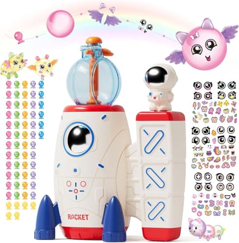 DIY Space Magic Balloon Craft Kit, Sticker Decorated Balloons Toy, DIY Ballon Raum Rakete Kit, Raketen-Luftpumpen-Spaß mit Ballonmonster-Kumpels, DIY Kreative Aktivität für Kinder (230PCS) von Keeplus