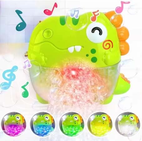 Dinosaur-Themed Automatic Bubble Bath Toy, Baby Badewannenspielzeug, Wiederaufladbare Dinosaurier Bad Spielzeug Mit Licht, Schaummaschine Badewanne Leuchtende Dinosaurier Badespielzeug Kinderspielzeug Dinosaur-Themed Automatic Bubble Bath Toy, Baby Badewannenspielzeug, Wiederaufladbare Dinosaurier Bad Spielzeug Mit Licht, Schaummaschine Badewanne Leuchtende Dinosaurier Badespielzeug Kinderspielzeug von Keeplus