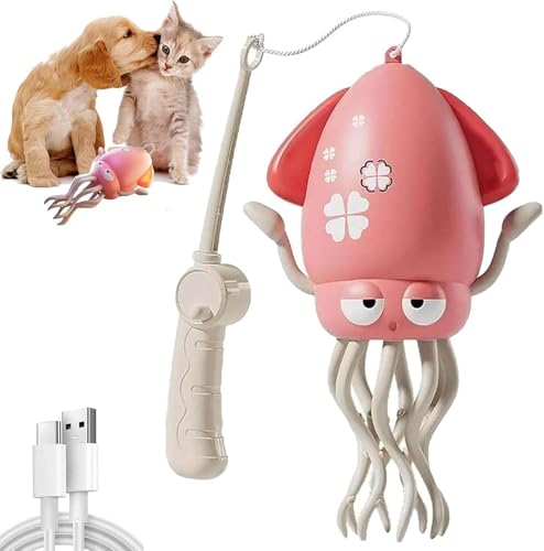 EngineKit Octopus - Electric Crawling Octopus,Electric Crawling Octopus Toy,Magic Dancing Octopus Toy,Crazy 8-Leg Auto-Dance octopus toy with LED Lights & Music,Self-Navigating Robotic Pet Toys (Rosa) von Keeplus