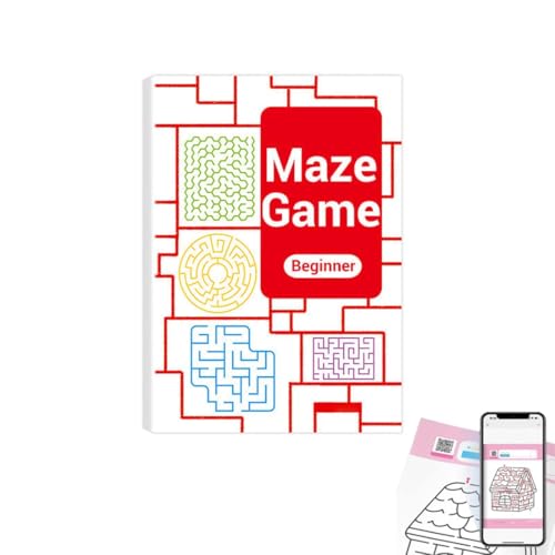 Keeplus Four-Level Progressive Maze Book Set for Children, Vierstufiges progressives Labyrinthbuch, Montessori Spielzeug, Maze Book, Bildungs Smart Logik Labyrinth Buch Spiel für Kinder (A) von Keeplus