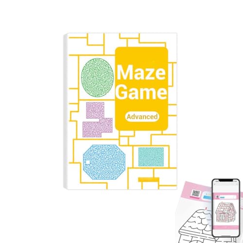 Keeplus Four-Level Progressive Maze Book Set for Children, Vierstufiges progressives Labyrinthbuch, Montessori Spielzeug, Maze Book, Bildungs Smart Logik Labyrinth Buch Spiel für Kinder (C) von Keeplus