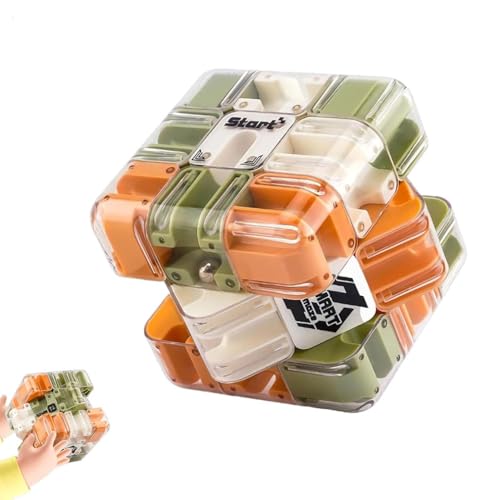 Großer 3D-Puzzle-Labyrinth-Würfel - Fesselndes Denksportspielzeug, Maze Cube – Puzzle des Labyrinths, 3D-Puzzle des Zerebralteasers, Puzzles Ball für die, quadratisches Labyrinth-Spielzeug (A) von Keeplus