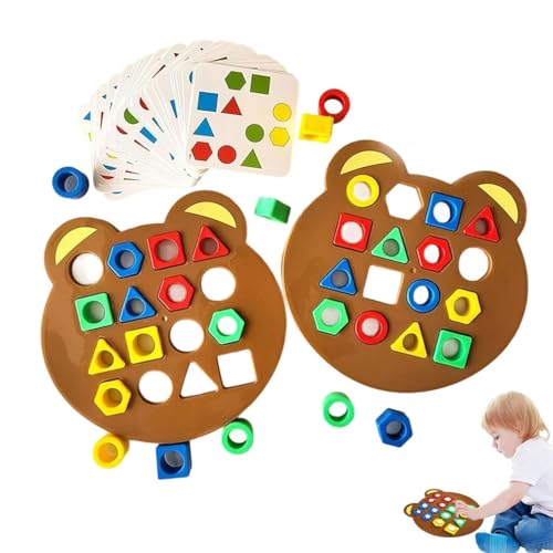 Hailoyearn Shape Matching Game, Strikingside/Toselfwith/Cstrikingide/Toselfwith Shape Matching Game, Spielzeuge für Kinder zum Formenlernen, formanpassung Spiel farbsensorisches lernspielzeug (A) von Keeplus