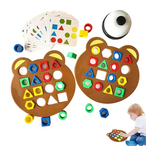 Hailoyearn Shape Matching Game, Strikingside/Toselfwith/Cstrikingide/Toselfwith Shape Matching Game, Spielzeuge für Kinder zum Formenlernen, formanpassung Spiel farbsensorisches lernspielzeug (B) von Keeplus