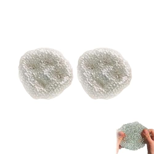 Handmade Pressure Relief Balls, Stress Relief Balls for Hands, Stressball, Anti Stress Spielzeug Bälle, Antistressbälle, Sensory Fidget Balls, Anti Stress Squeeze Traubenbälle für Kinder (2Stk-Weiß) von Keeplus