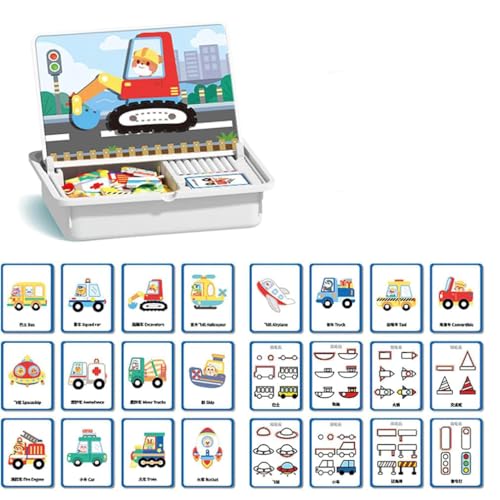 Magnetic Puzzles Face Dress up Travel Game Double Side Preschool Educational Learning Toy, Magnetisches kreatives Spiel, Magnetisch Anziehpuppen, Princess Magnetisches Ankleidespielset für Kinder (C) von Keeplus