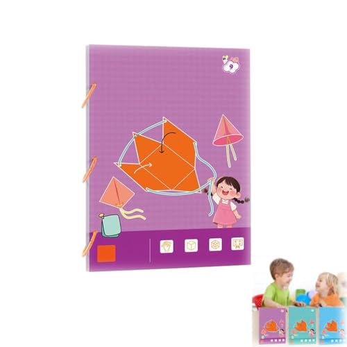 Pull String 3D Geometry Learning Book, Pull String 3D Geometrie Lernbuch, Lehren Volumen & Oberfläche Formeln, Boutiquefortun Spielzeug mit 9/12/15 Feststoffe, Geometrie für Anfänger (A) von Keeplus